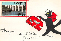 ILLUSTRATEUR RENé - ISLE JOURDAIN - CHAT NOIR : Bonjour - Tres Bon Etat - Sonstige & Ohne Zuordnung