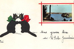 ILLUSTRATEUR RENé - ISLE JOURDAIN - CHAT NOIR : Une Grosse Bise - Tres Bon Etat - Sonstige & Ohne Zuordnung