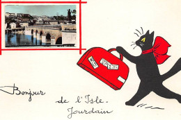 ILLUSTRATEUR RENé - ISLE JOURDAIN - CHAT NOIR : Bonjour - Tres Bon Etat - Sonstige & Ohne Zuordnung