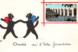 ILLUSTRATEUR RENé - ISLE JOURDAIN - CHAT NOIR : Amitiés - Tres Bon Etat - Other & Unclassified