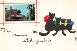 ILLUSTRATEUR RENé - ISLE JOURDAIN - CHAT NOIR : Bon Souvenir - Tres Bon Etat - Other & Unclassified