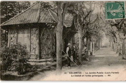 COLOMBES: Le Jardin Public (louis Fermé) Le Châlet Et L'allée Principale - état - Colombes