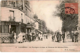 COLOMBES: Le Passage à Niveau Et Avenue De Gennevilliers - Très Bon état - Colombes