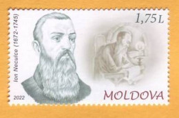 2022  Moldova Moldavie Personalities. Anniversaries. Ion Neculce Writer, Art 1v Mint - Moldavië