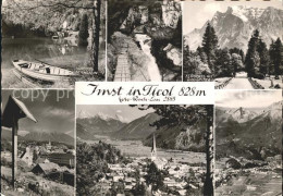 72181055 Imst Tirol Schloss Fernstein Boot Fernpass Mit Zugspitze Wegekreuz Pano - Autres & Non Classés