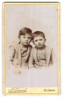 Fotografie J. Enard, Delémont, Zwei Brüder Im Feinen Zwirn  - Anonyme Personen