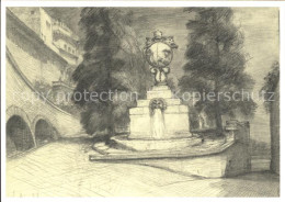 72181050 Vatikan Citta Del Vaticano Fontana Dei Giardini Zeichnung Vatikan - Vaticano