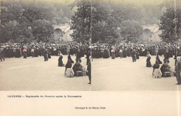 LOURDES - Esplanade Du Rosaire Après La Procession - Très Bon état - Lourdes