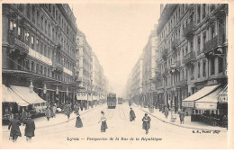 LYON - Perspective De La Rue De La République - Très Bon état - Otros & Sin Clasificación