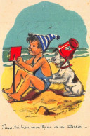 BOURET Germaine : MD 625 - Enfant Et Chien A  La Plage - Très Bon état - Bouret, Germaine