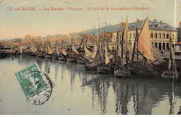 LE HAVRE - Les Bateaux " Péqueux " Au Quai De La Quarantaine à Honfleur - état - Portuario