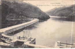 Gorges De La Dore - Vue Du Lac Et Barrage De SAUVIAT - état - Otros & Sin Clasificación