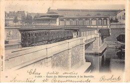 PARIS - Gare Du Métropolitain à La Bastille - Très Bon état - Nahverkehr, Oberirdisch
