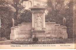 PARIS - Collège Stanislas - Le Monument Aux Morts De La Guerre - Très Bon état - Enseignement, Ecoles Et Universités