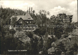 72180916 Zittau Toepferbaude Mit Felsentor Im Zittauer Gebirge Zittau - Zittau