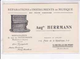 SAINT-NICHOLAS-de-PORT: Réparation D'instruments De Musique Augte Herrmann - état - Saint Nicolas De Port