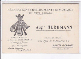 SAINT-NICHOLAS-de-PORT: Réparation D'instruments De Musique Augte Herrmann - Très Bonétat - Saint Nicolas De Port