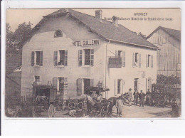 QUINGEY: Route De Salins Et Hôtel De La Truite De La Loue, Hôtel Guillemin - Très Bon état - Otros & Sin Clasificación