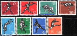 Yugoslavia 1962 European Athletic Games 8v, Mint NH, History - Sport - Europa Hang-on Issues - Athletics - Sport (othe.. - Unused Stamps