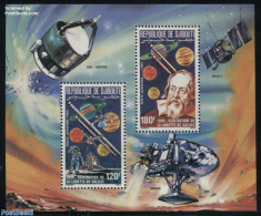 Djibouti 1984 Galilee Telescope S/s, Mint NH, Science - Transport - Astronomy - Space Exploration - Astrología