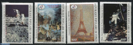 Congo Republic 1989 Mixed Issue 4v, Mint NH, Transport - Space Exploration - Art - Modern Art (1850-present) - Other & Unclassified