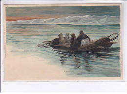 POLAIRE: Kreuzung Einer Rinne, 1895, Personnages Et Chiens Sur Un Petit Bateau - Très Bon état - Sonstige & Ohne Zuordnung