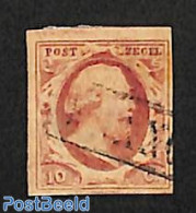 Netherlands 1852 10c, Plate VII, Used, Used Or CTO - Usados