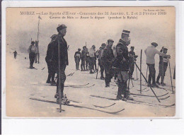 MOREZ: Sports D'hiver, Concours Des 31 Janvier, Course De Skis, Avant Le Départ, Pendant La Rafale - Très Bon état - Morez