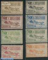 Romania 1903 New Bucharest Postal Building 8v, Mint NH, Nature - Transport - Horses - Post - Coaches - Unused Stamps