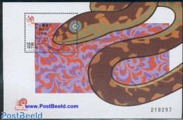 Macao 2001 Year Of The Snake S/s, Mint NH, Nature - Various - Snakes - New Year - Neufs