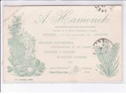 ANGERS: A. Hamonets, Marchand-grainier-cultivateur - état - Angers