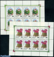 Russia 1994 Cactus Flowers 2 M/ss, Mint NH, Nature - Cacti - Cactus