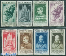 Vatican 1936 Catholic Press Exposition 8v, Unused (hinged), History - Religion - Newspapers & Journalism - Religion - .. - Unused Stamps