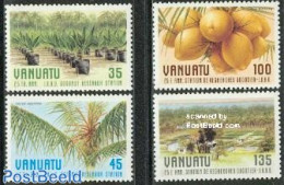 Vanuatu 1987 Agriculture 4v, Mint NH, Nature - Various - Fruit - Trees & Forests - Agriculture - Frutas