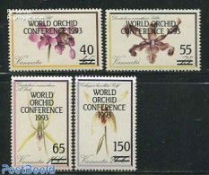 Vanuatu 1993 World Orchid Conference 4v, Mint NH, Nature - Flowers & Plants - Orchids - Vanuatu (1980-...)