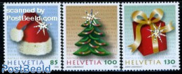 Switzerland 2009 Christmas 3v, Mint NH, Religion - Various - Christmas - Holograms - Neufs