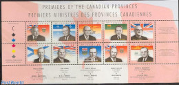 Canada 1998 Prime Ministers 10v M/s, Mint NH, History - Flags - Politicians - Ongebruikt