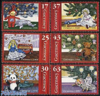 Guernsey 1998 Christmas 6v, Mint NH, Religion - Various - Christmas - Teddy Bears - Toys & Children's Games - Navidad