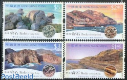 Hong Kong 2002 Rocks 4v, Mint NH, History - Geology - Nuevos