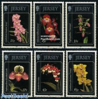 Jersey 1999 Orchids 6v, Mint NH, Nature - Flowers & Plants - Orchids - Jersey