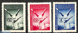 Yugoslavia 1947 Balcan Games 3v, Unused (hinged), History - Sport - Europa Hang-on Issues - Athletics - Sport (other A.. - Unused Stamps