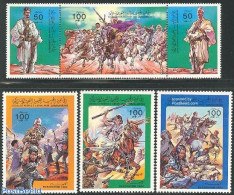 Libya Kingdom 1984 Foreign Troops 6v (3v+[::]), Mint NH, History - Nature - Militarism - Horses - Militares