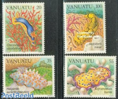 Vanuatu 1985 Marine Life 4v, Mint NH, Nature - Shells & Crustaceans - Mundo Aquatico