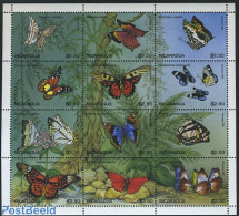 Nicaragua 1995 Butterflies 12v M/s, Mint NH, Nature - Butterflies - Nicaragua