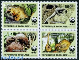 Togo 2010 WWF, Phataginus Tricuspis 4v [+], Mint NH, Nature - Animals (others & Mixed) - World Wildlife Fund (WWF) - Togo (1960-...)