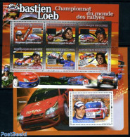 Guinea, Republic 2008 Sebastian Loeb 7v (2 S/s), Mint NH, Sport - Transport - Autosports - Sport (other And Mixed) - A.. - Coches