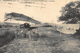 TROYES : L Monoplan De L'aviateur Boivin Apres L'accident à L'aerodrome De St-lyé - Tres Bon Etat - Troyes