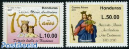 Honduras 2010 Holy Maria Of Auxiliadora 2v, Mint NH, Religion - Religion - Honduras