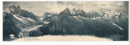 Carte Panoramique - CHAMONIX - Panoramique Pris De La Flégère (28x9) - Très Bon état - Chamonix-Mont-Blanc