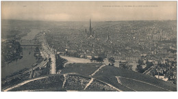 Carte Panoramique - ROUEN - Vue Prise De La Côte Sainte-Catherine (28x15) - Très Bon état - Rouen